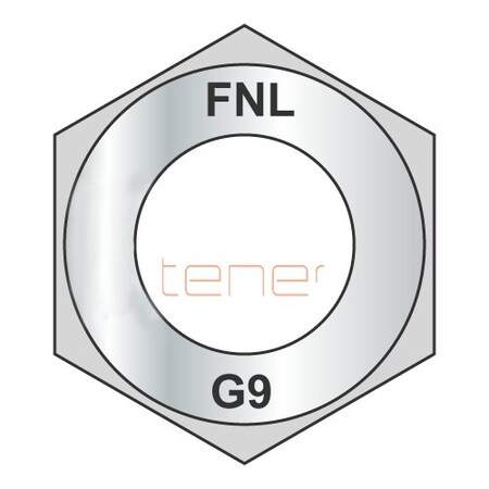 Newport Fasteners Hex Nut, 3/8"-24, Steel, Grade 9, EcoGuard Gray/Silver, 21/64 in Ht, 2000 PK 909591